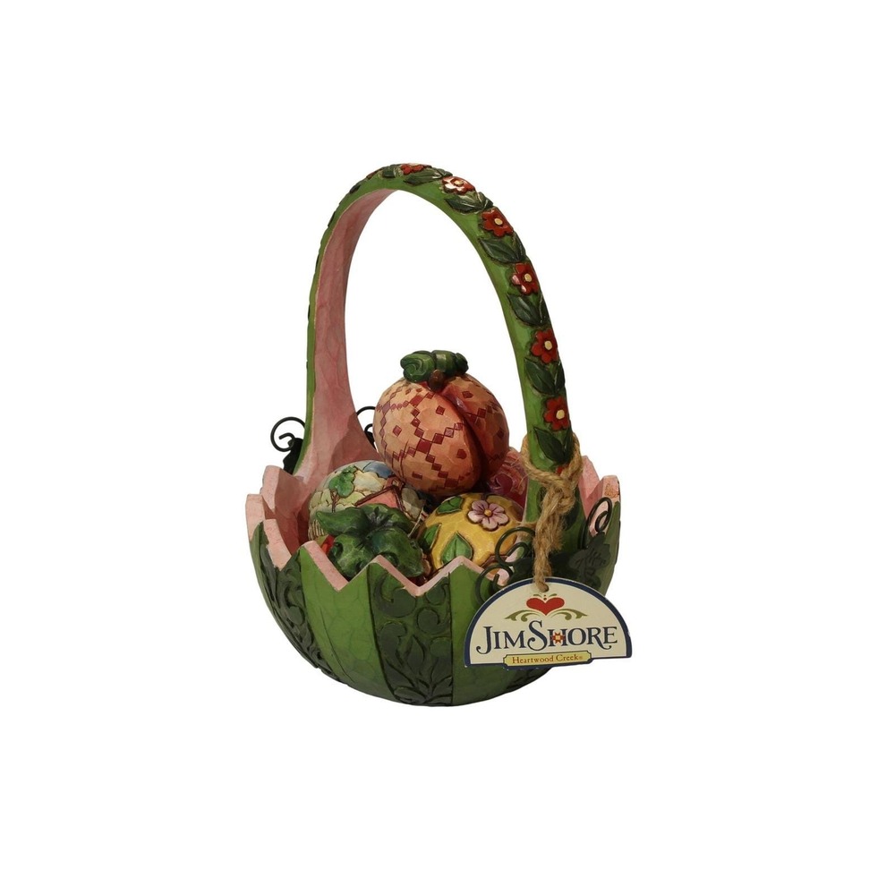 Jim Shore A Taste Of Summer's Goodness . Watermelon Basket w/ Fruit Pieces (J)